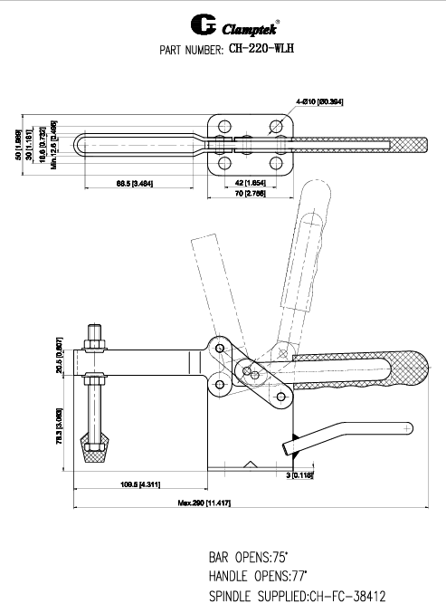 Kẹp định vị CH220WLH