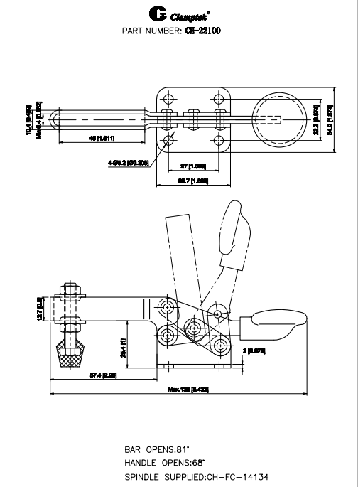 Cam kẹp ngang CH22100