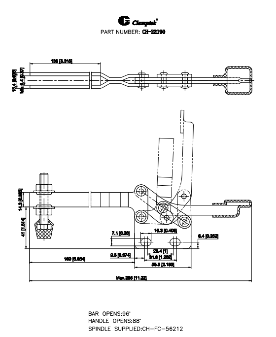 Cam kẹp ngang CH22190
