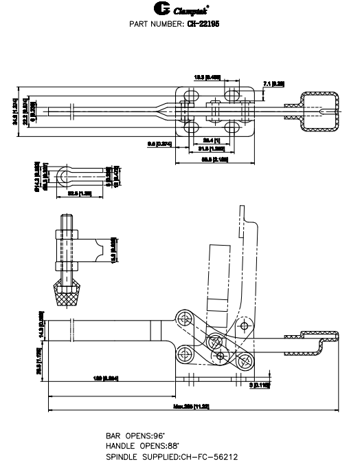 Cam kẹp ngang CH22195