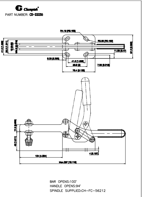 Cam kẹp ngang CH22235