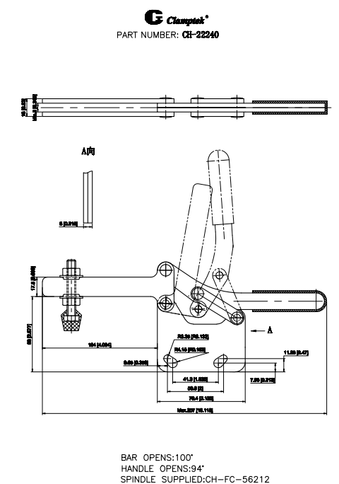 Cam kẹp ngang CH22240