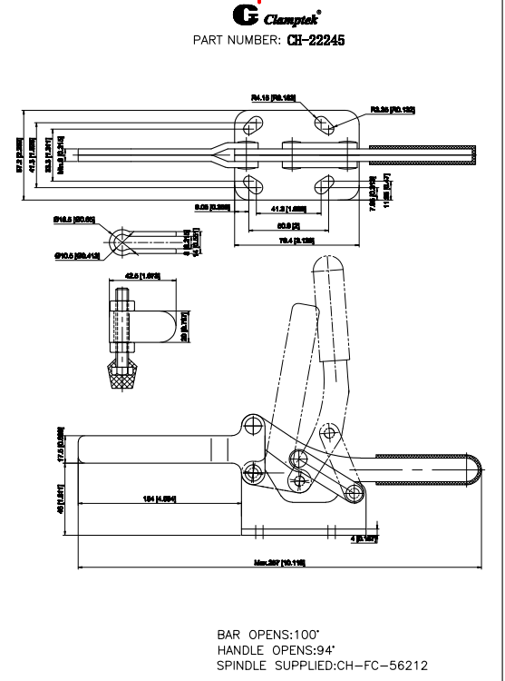 Cam kẹp ngang CH22245