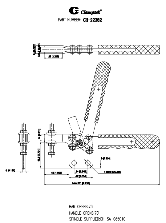 Cam kẹp ngang CH22382