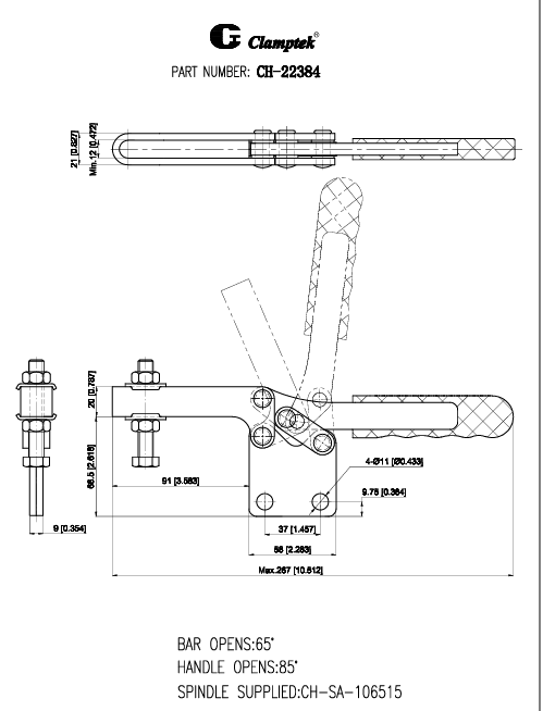 Cam kẹp ngang CH22384