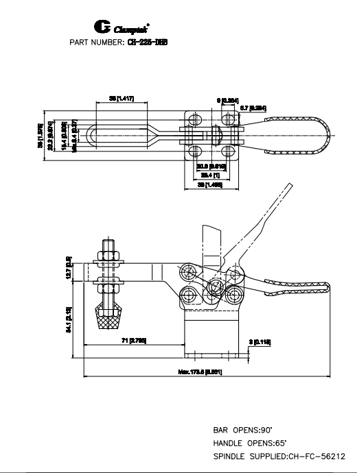 Kẹp định vị CH225DHB