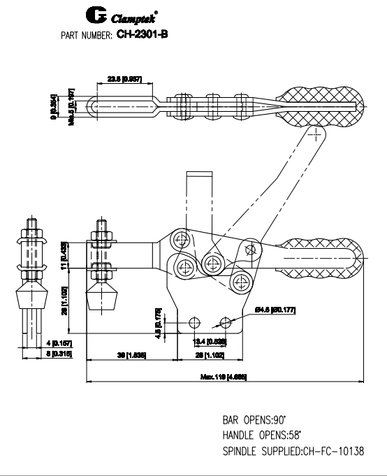 Cam kẹp ngang CH2301