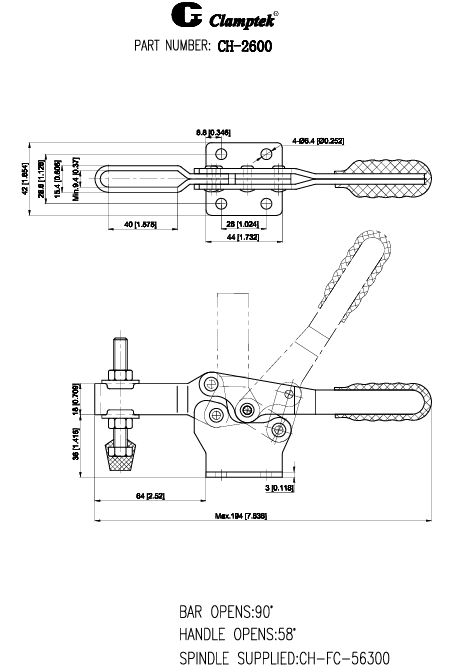Cam kẹp ngang CH2600