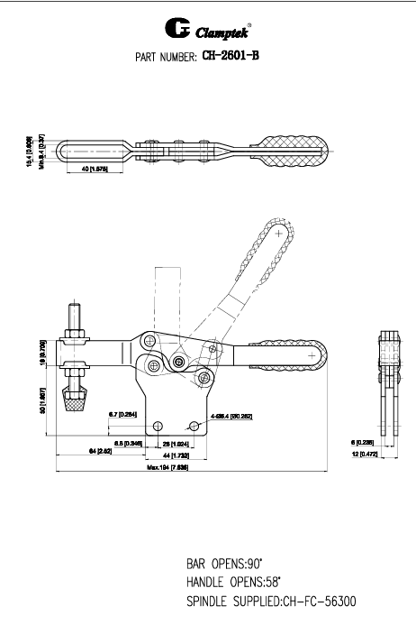Cam kẹp ngang CH2601