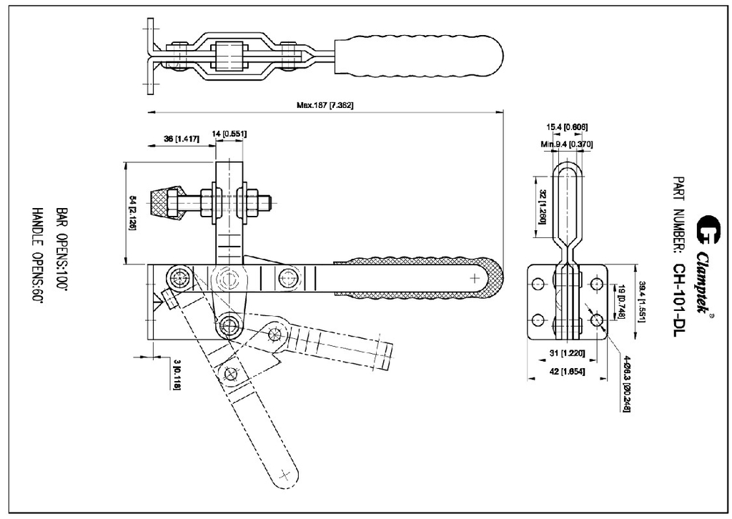 Kẹp định vị CH101DL
