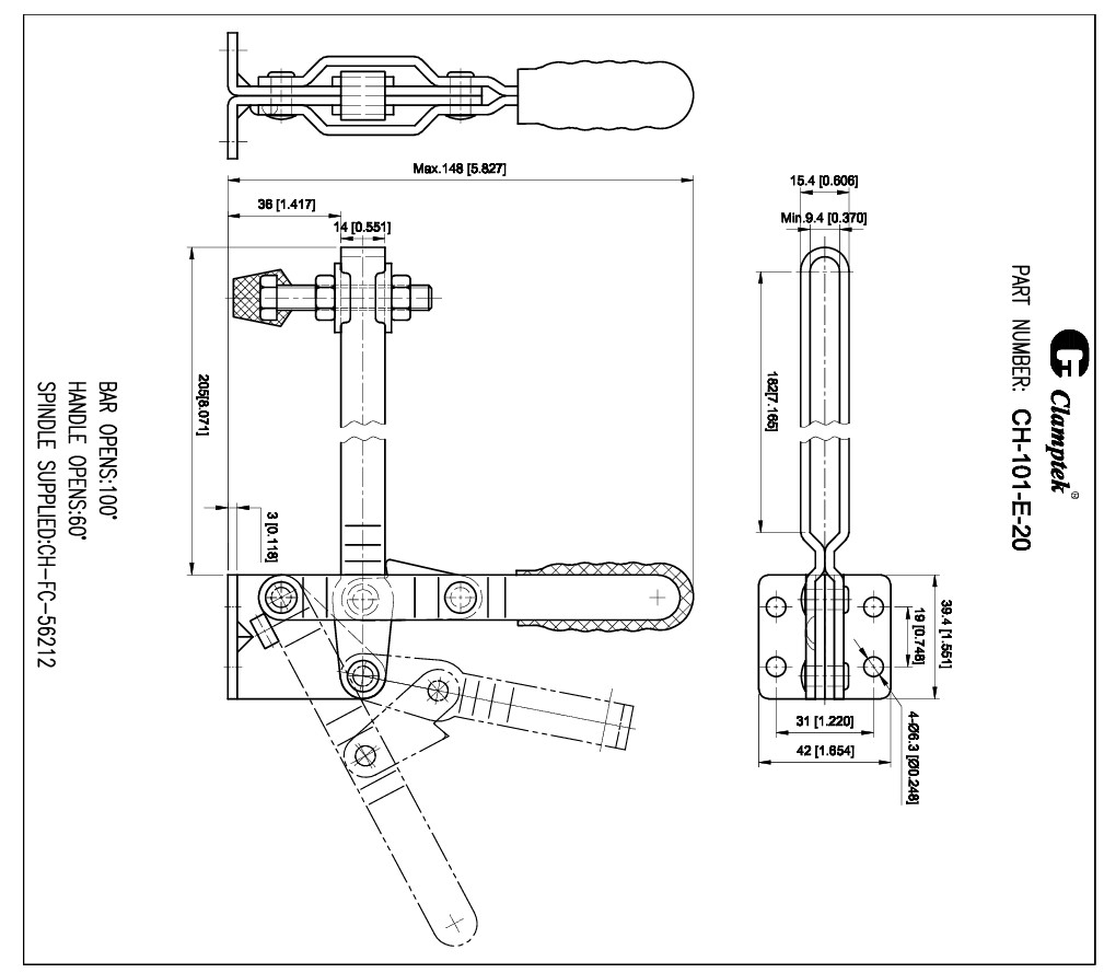 Kẹp định vị CH101E-20
