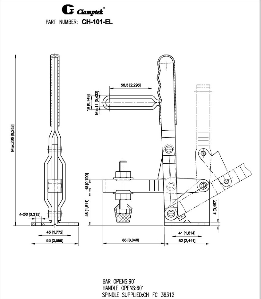 Kẹp định vị CH101EL
