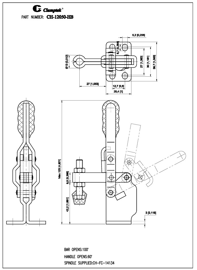 Kẹp định vị CH12050HB