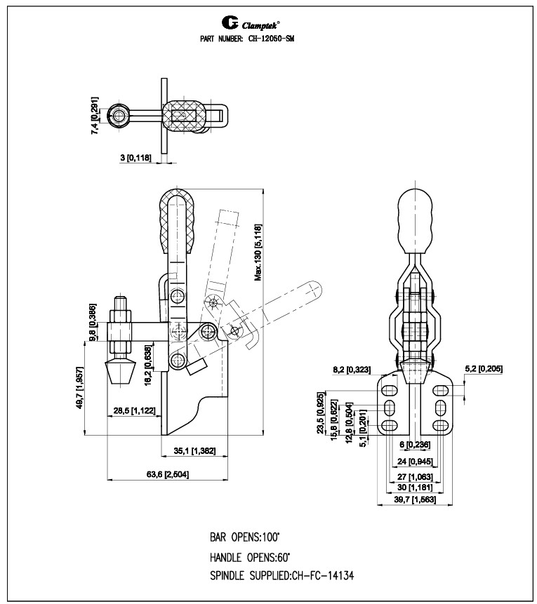 Kẹp định vị CH12050SM