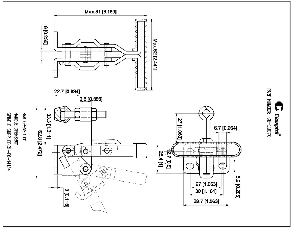 Kẹp định vị CH12070