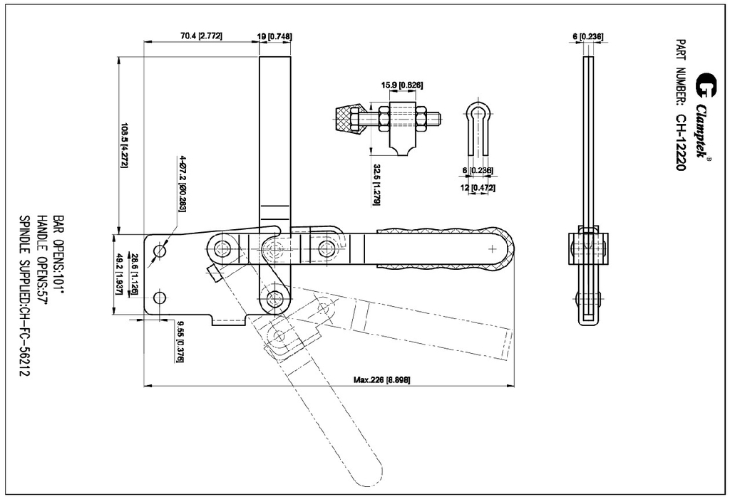 Kẹp định vị CH12220