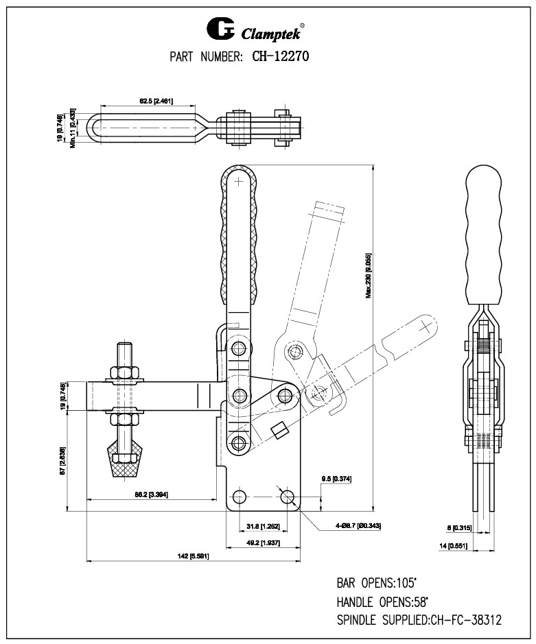 Kẹp định vị CH12270