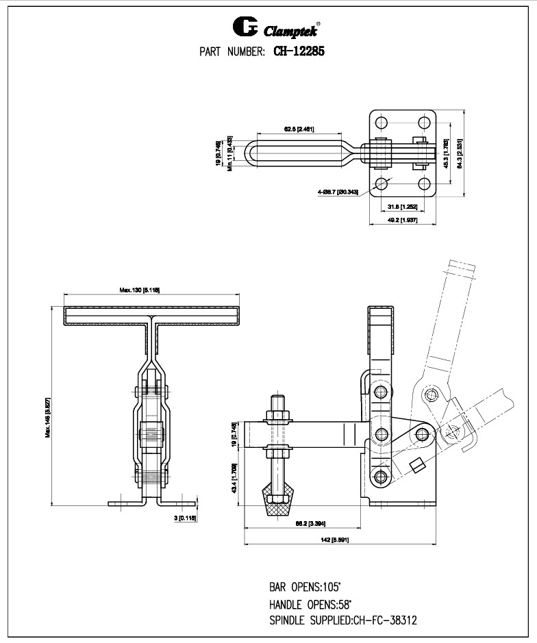 Kẹp định vị CH12285