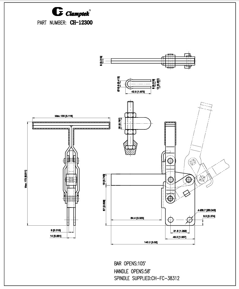 Kẹp định vị CH12300