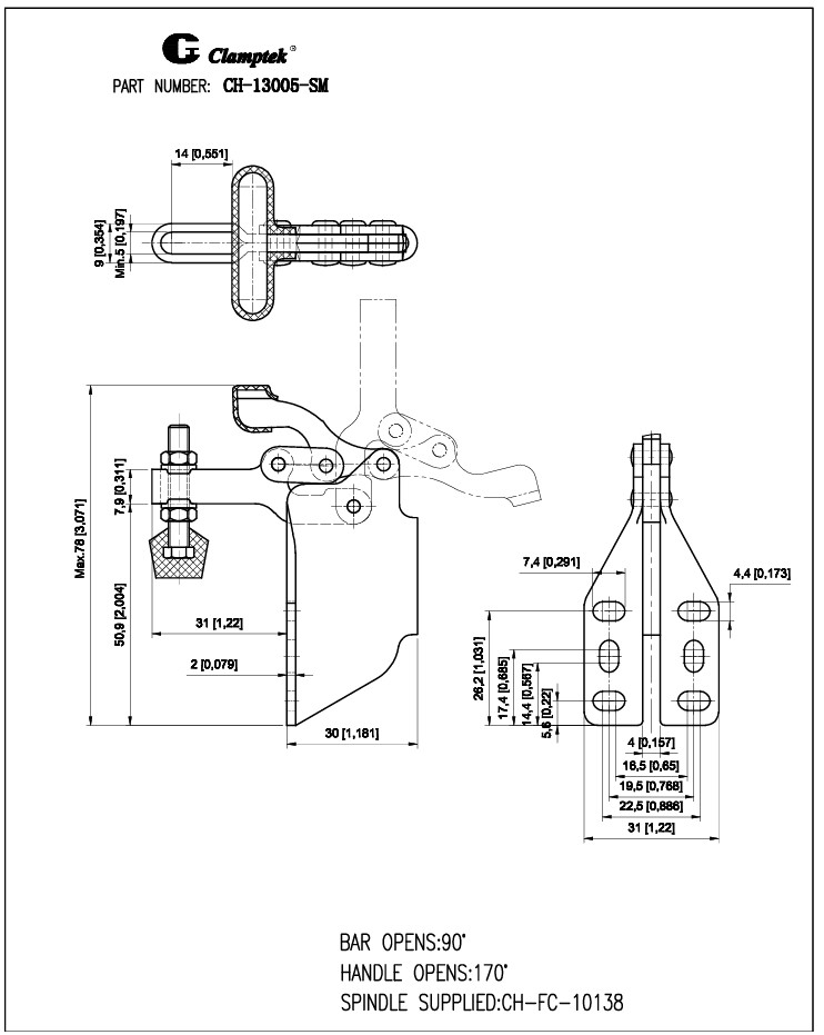 Kẹp định vị CH13005SM