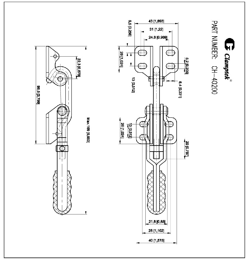 Cam kẹp chốt CH40200