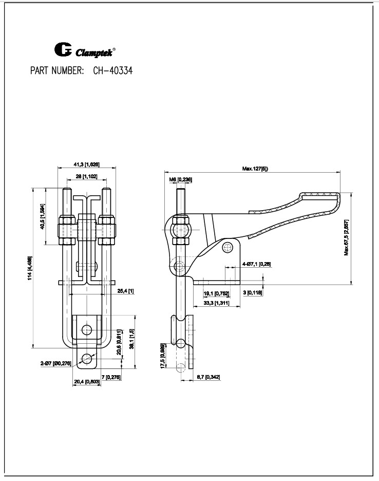 Cam kẹp chốt CH40334