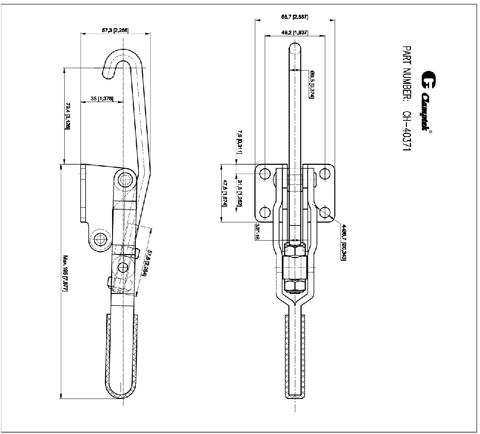 Cam kẹp chốt CH40371