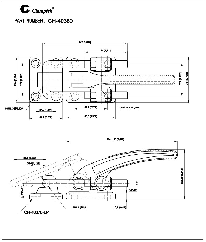 Cam kẹp chốt CH40380