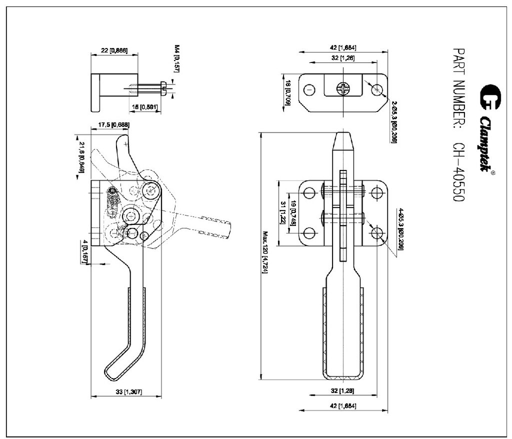 Cam kẹp chốt CH40550