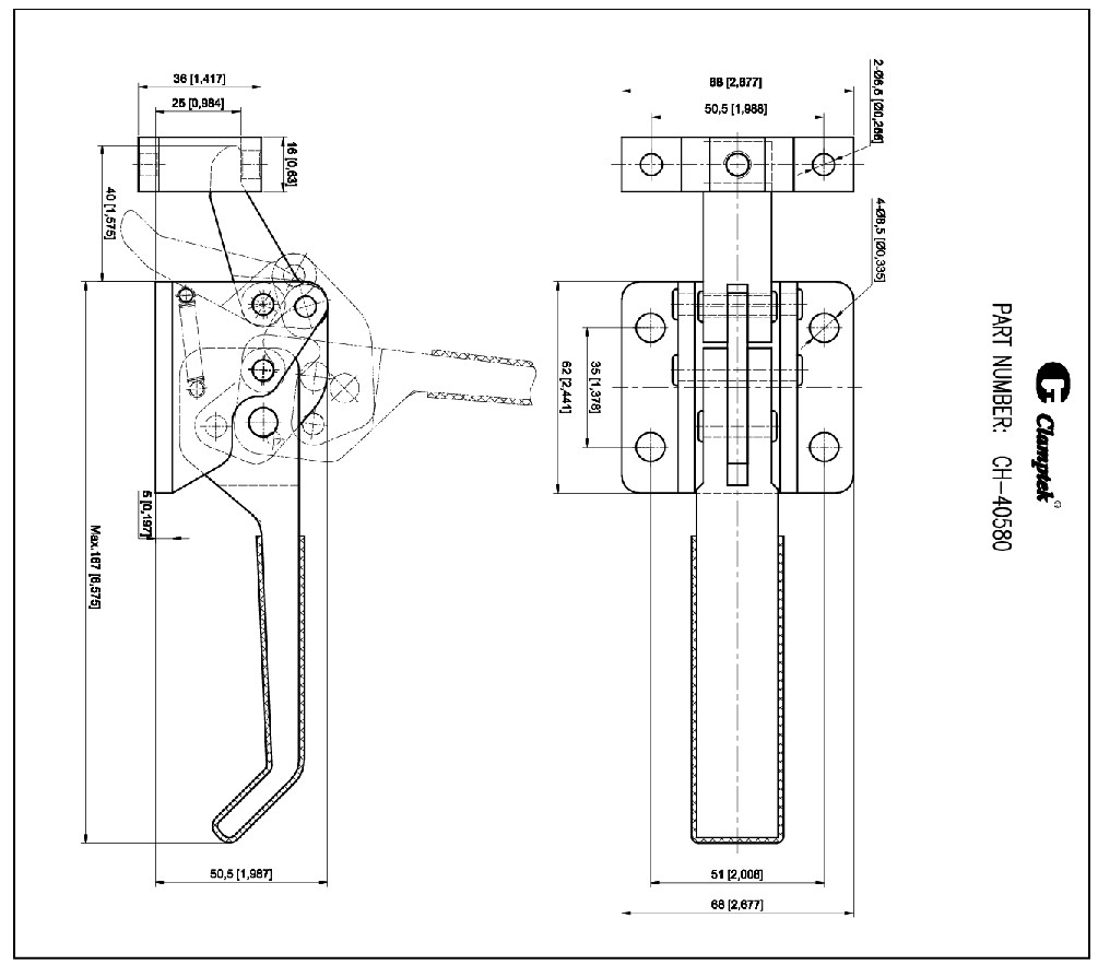 Cam kẹp chốt CH40580