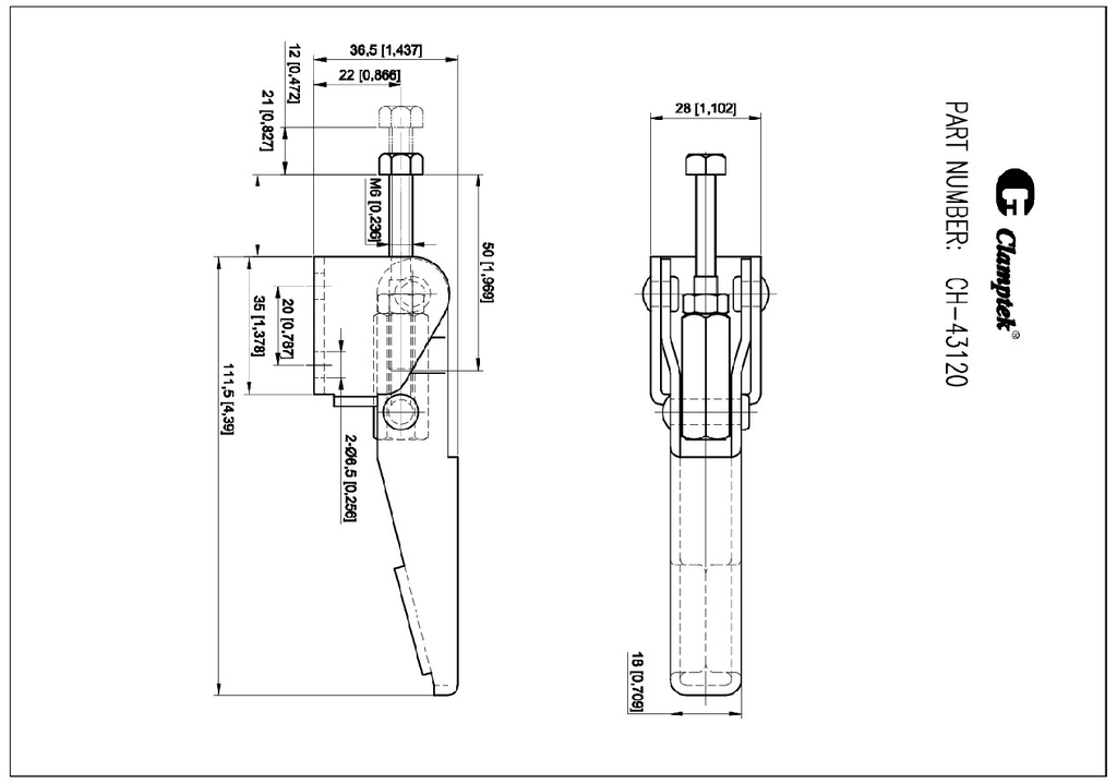 Cam kẹp chốt CH43120