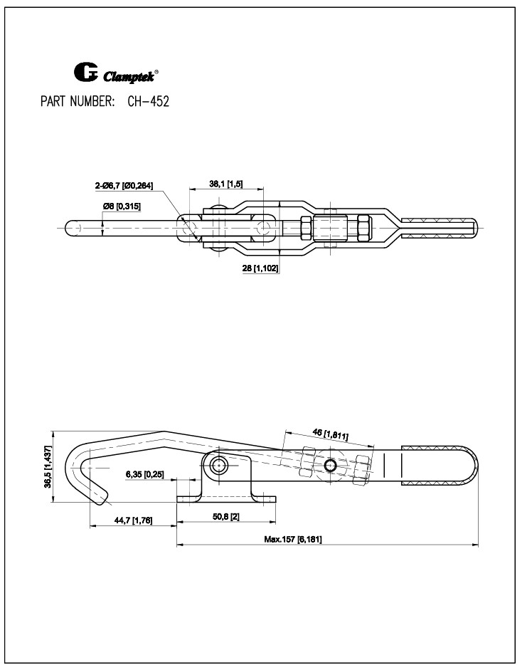 Cam kẹp chốt CH452