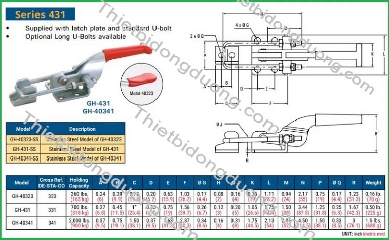 Cam kẹp inox GH40323-SS