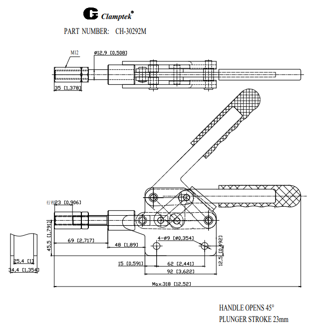 Kẹp đẩy ngang CH30292