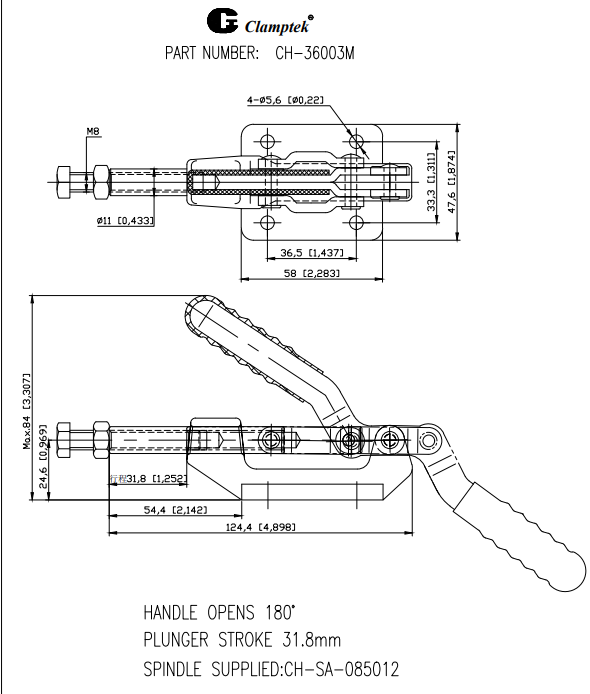 Kẹp đẩy ngang CH36003M