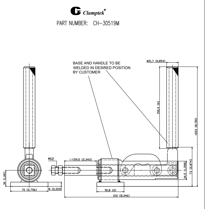 Kẹp đẩy ngang CH30519M