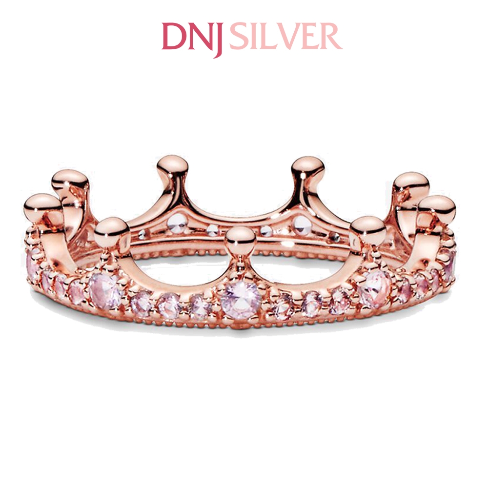 Nhẫn bạc 925 cao cấp - Nhẫn Pink Sparkling Crown