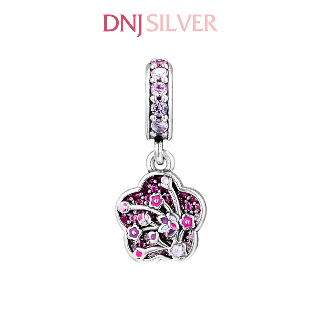 [Chính hãng] Charm bạc 925 cao cấp - Charm Pave Blossom Flower Silver Hanging thích hợp để mix vòng tay charm bạc cao cấp - DN606