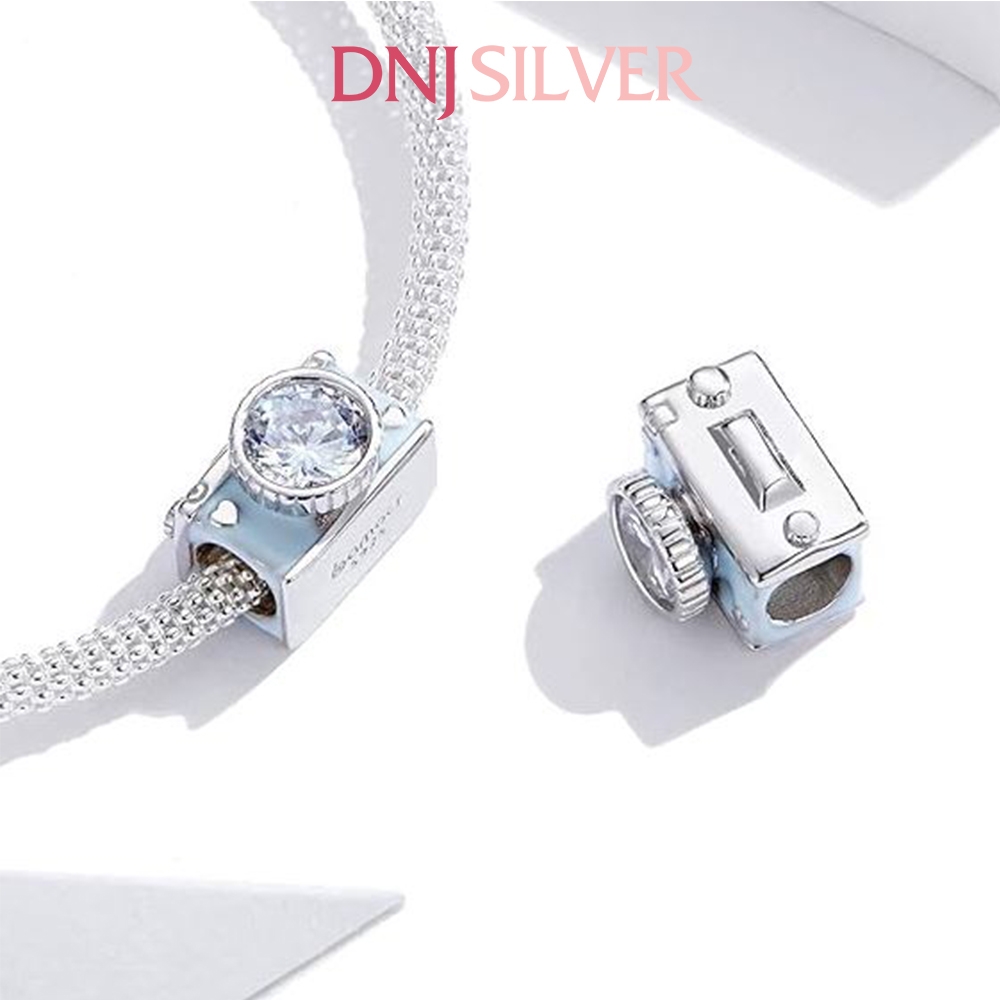 [Chính hãng] Charm bạc 925 cao cấp - Charm Blue Camera thích hợp để mix vòng tay charm bạc cao cấp - DN740