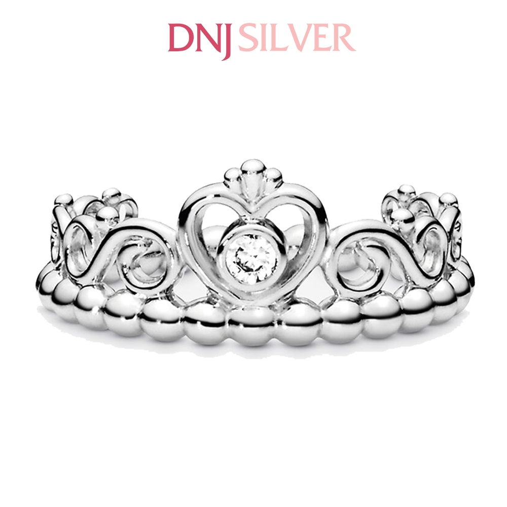 Nhẫn bạc 925 cao cấp - Nhẫn Princess Tiara Crown