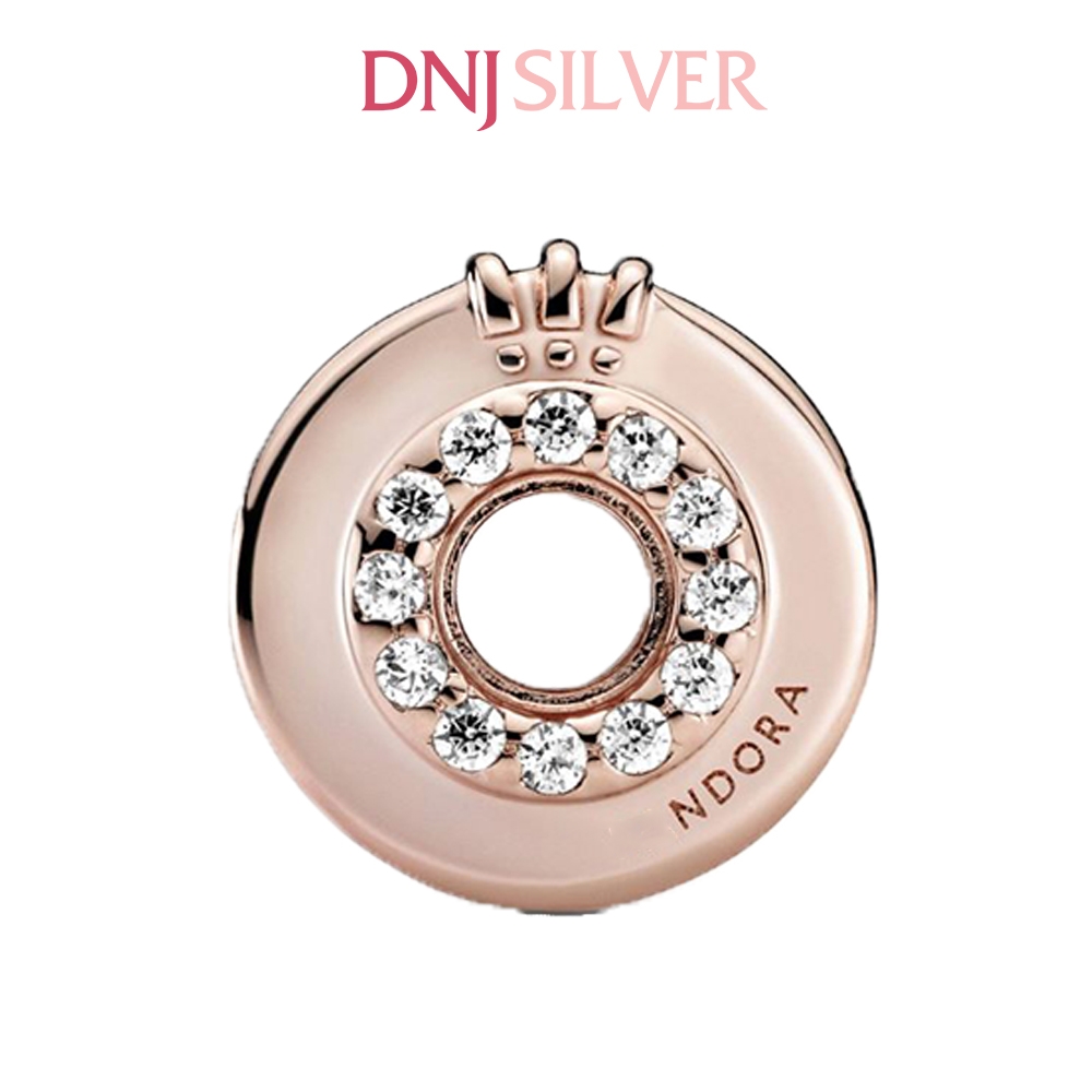 [Chính hãng] Charm bạc 925 cao cấp - Charm Open Center Pave Crown O thích hợp để mix vòng tay charm bạc cao cấp - DN700