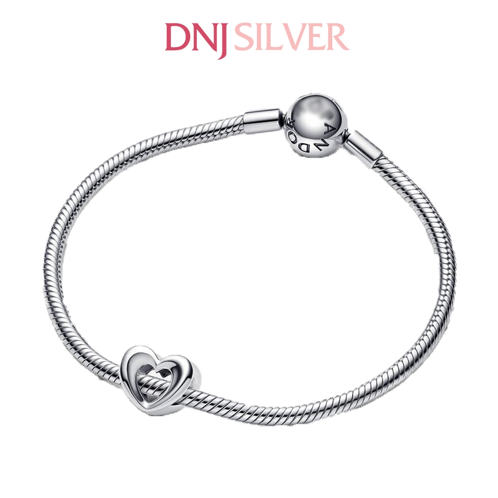 [Chính hãng] Charm bạc 925 cao cấp - Charm Radiant Open Heart thích hợp để mix vòng tay charm bạc cao cấp - DN696