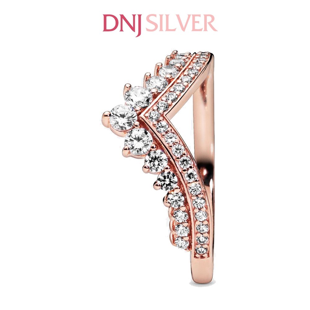 Nhẫn bạc 925 cao cấp - Nhẫn Rose Gold Princess Wishbone