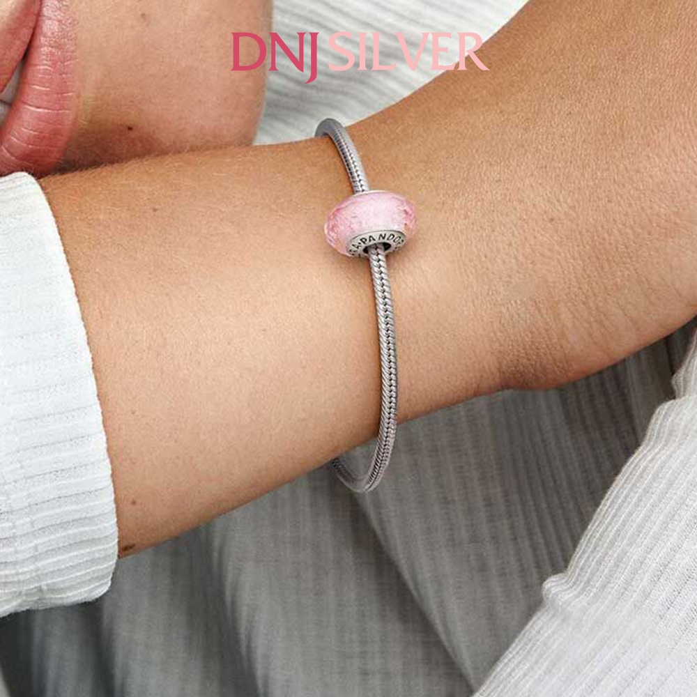 [Chính hãng] Charm bạc 925 cao cấp - Charm Faceted Pink Murano Glass thích hợp để mix vòng tay charm bạc cao cấp - DN724