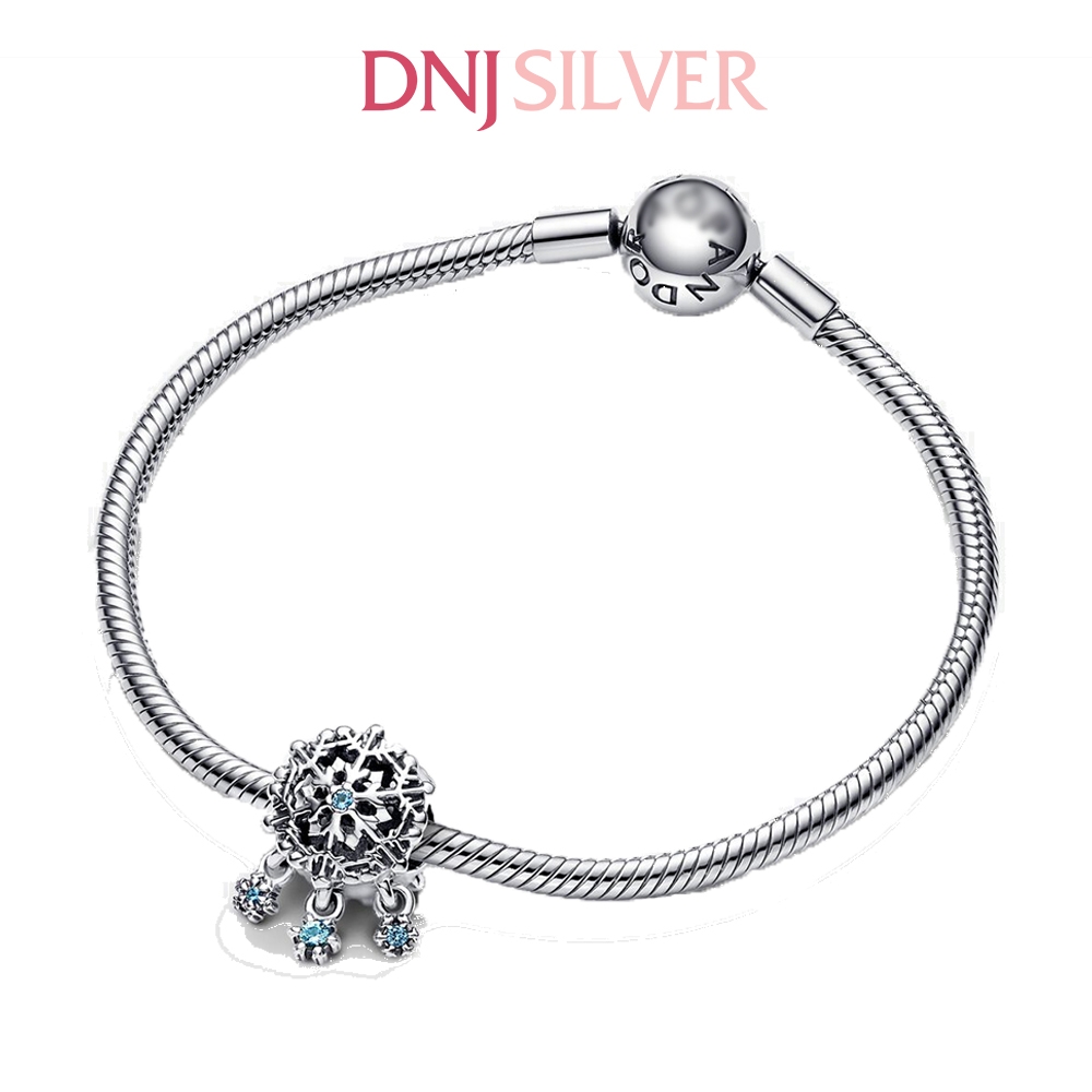 [Chính hãng] Charm bạc 925 cao cấp - Charm Icy Snowflake Drop thích hợp để mix vòng tay charm bạc cao cấp - DN695