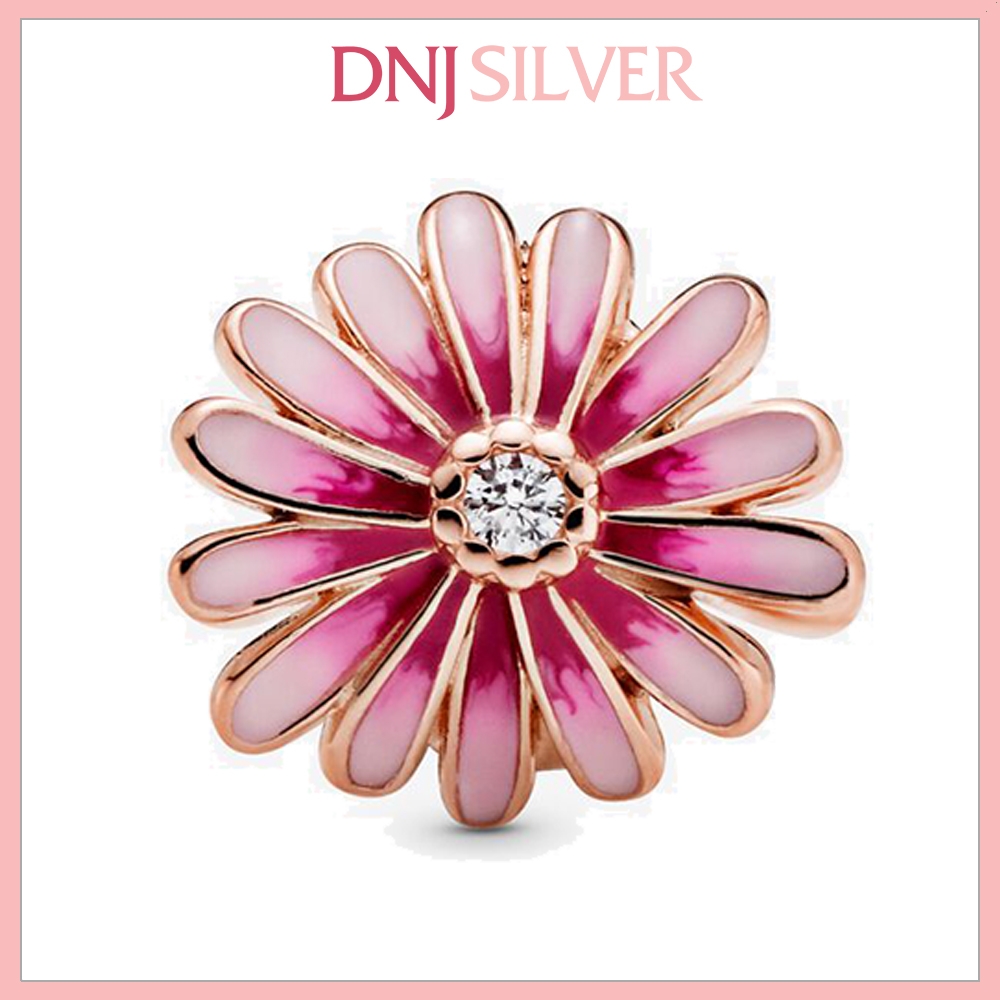 [Chính hãng] Charm bạc 925 cao cấp - Charm RoseGold Pink Daisy thích hợp để mix vòng tay charm bạc cao cấp - DN553