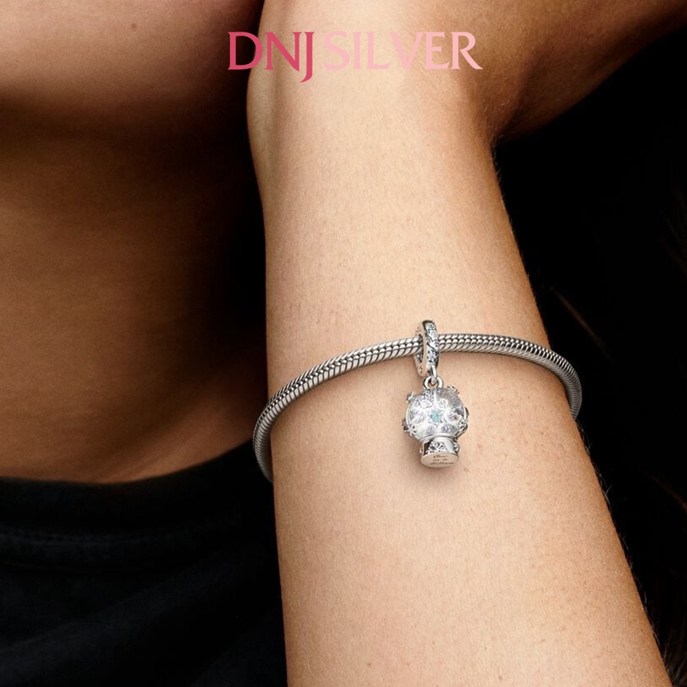 [Chính hãng] Charm bạc 925 cao cấp - Charm Snowflake Snow Globe Dangle thích hợp để mix vòng tay charm bạc cao cấp - DN580