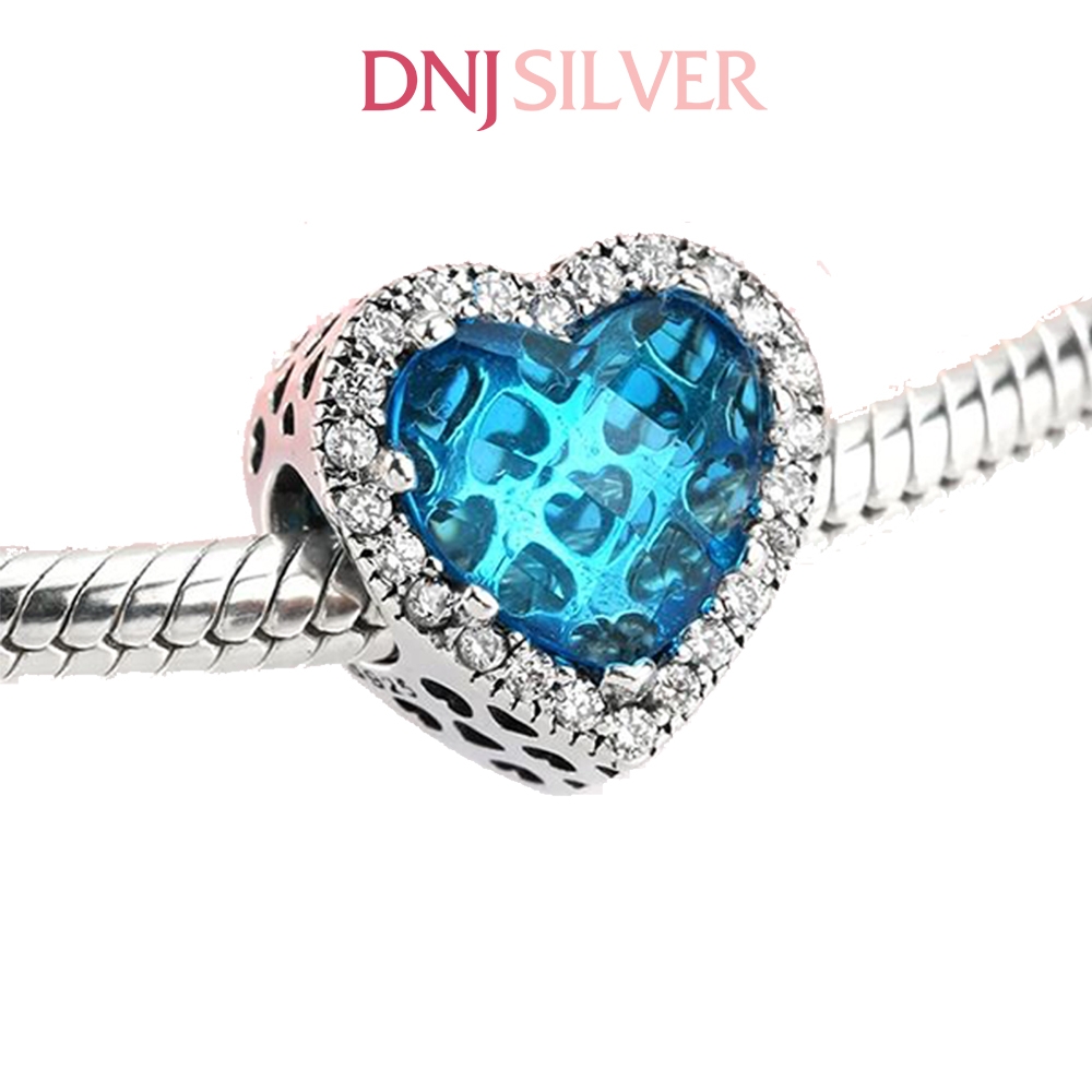 [Chính hãng] Charm bạc 925 cao cấp - Charm .Blue Sky Heart Radiant thích hợp để mix vòng tay charm bạc cao cấp - DN627