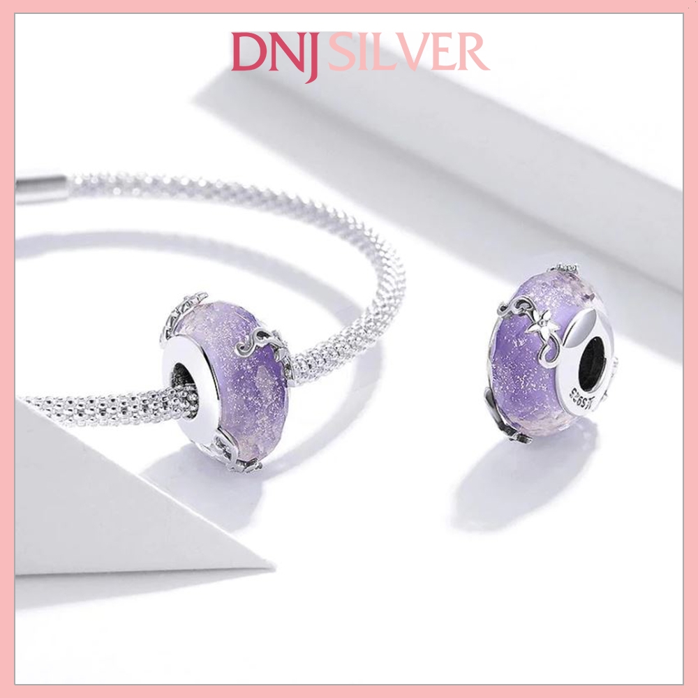 [Chính hãng] Charm bạc 925 cao cấp - Charm Sterling Silver Purple Glass thích hợp để mix vòng tay charm bạc cao cấp - DN558