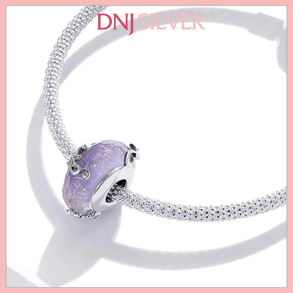 [Chính hãng] Charm bạc 925 cao cấp - Charm Sterling Silver Purple Glass thích hợp để mix vòng tay charm bạc cao cấp - DN558